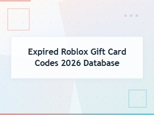 Expired Roblox Gift Card Codes 2026 Archive & Database