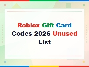 Roblox Gift Card Codes 2026 Unused List